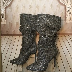 Exclusive Crystal Studded Boots